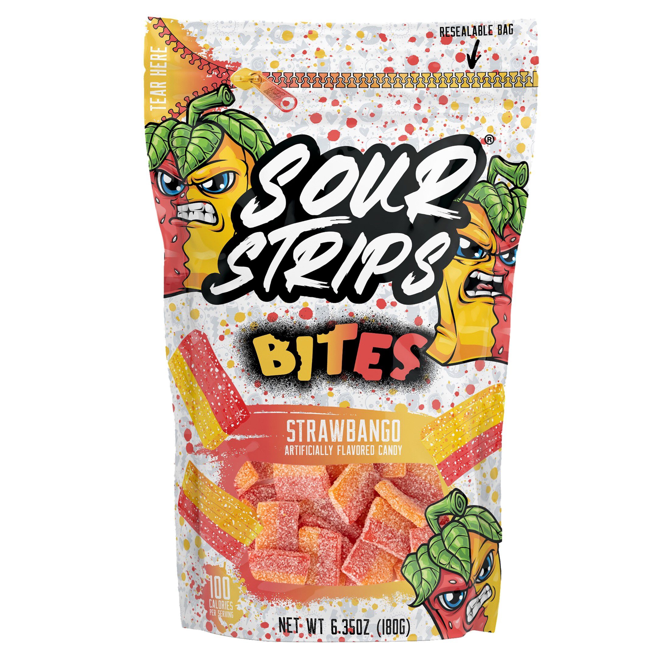 Sour Strips Strawbango Bites Candy Bag, 6.35oz - THE HERSHEY COMPANY