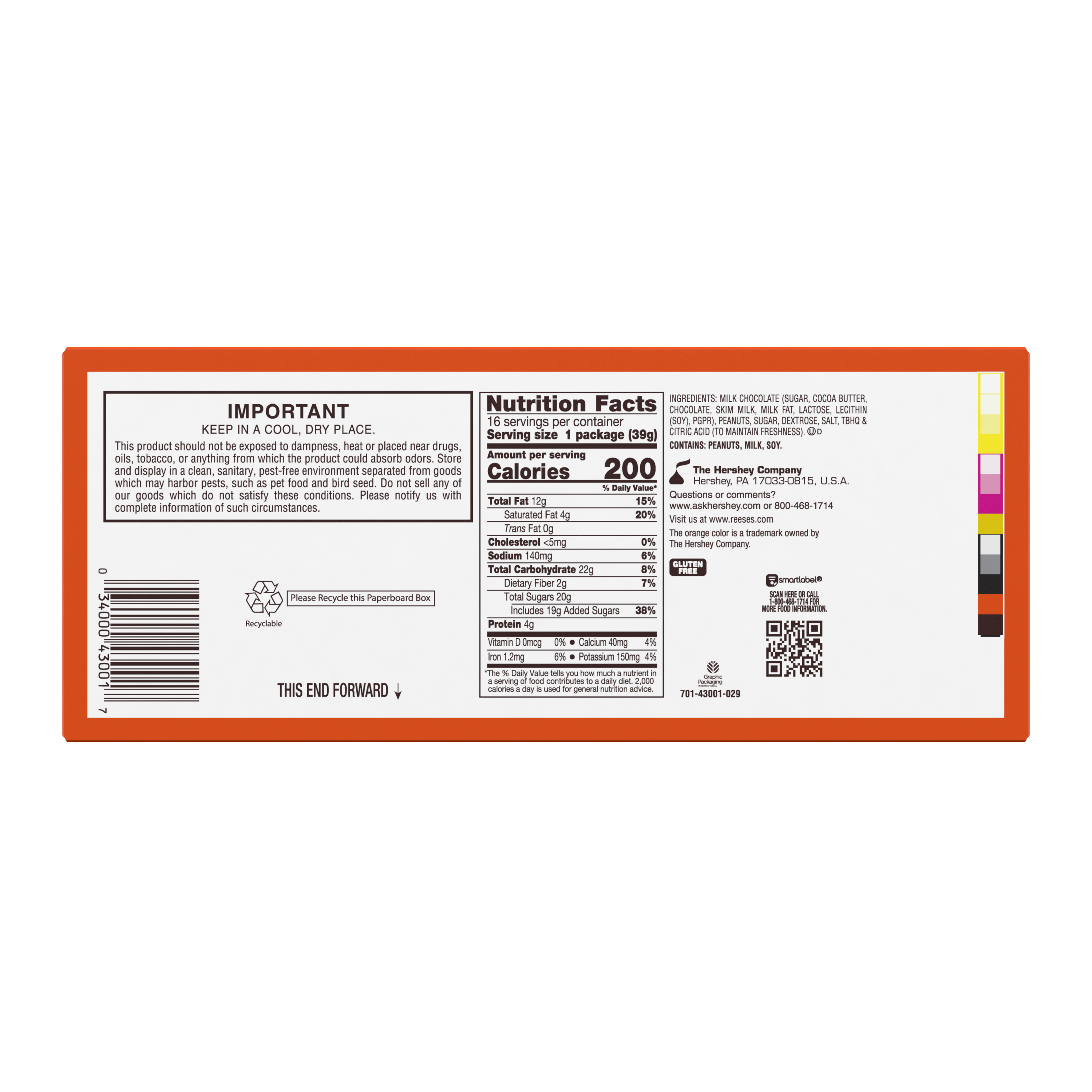 REESE’S BIG CUP Milk Chocolate Peanut Butter Cups , 1.4 oz (16 Count) - THE HERSHEY COMPANY