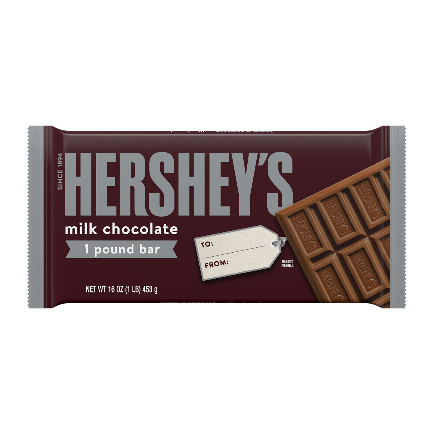 HERSHEY’S Milk Chocolate 1lb Gift Candy Bar - THE HERSHEY COMPANY