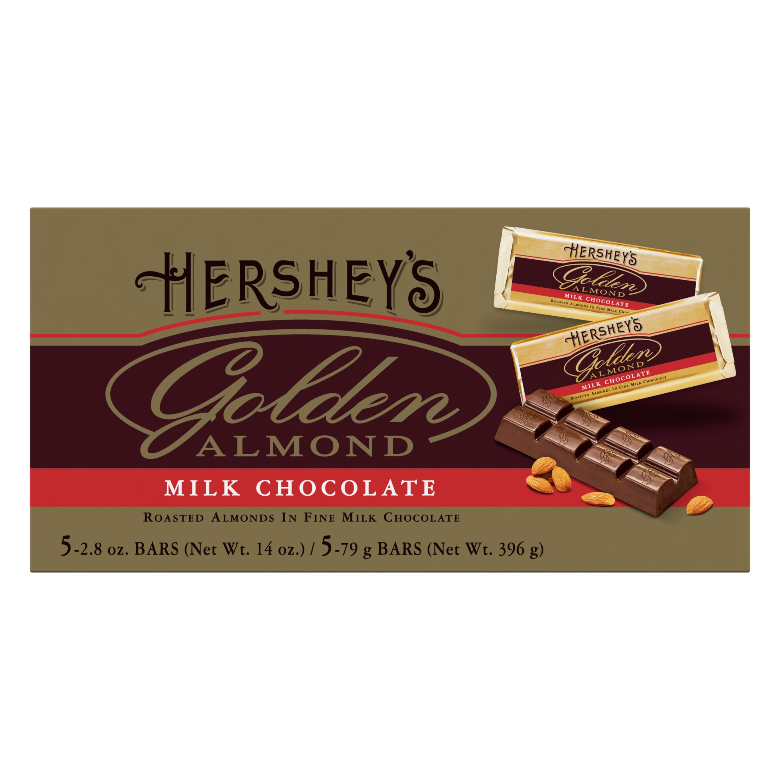 GOLDEN ALMOND Milk Chocolate Bar | 5-Pack Candy Bars - THE HERSHEY COMPANY