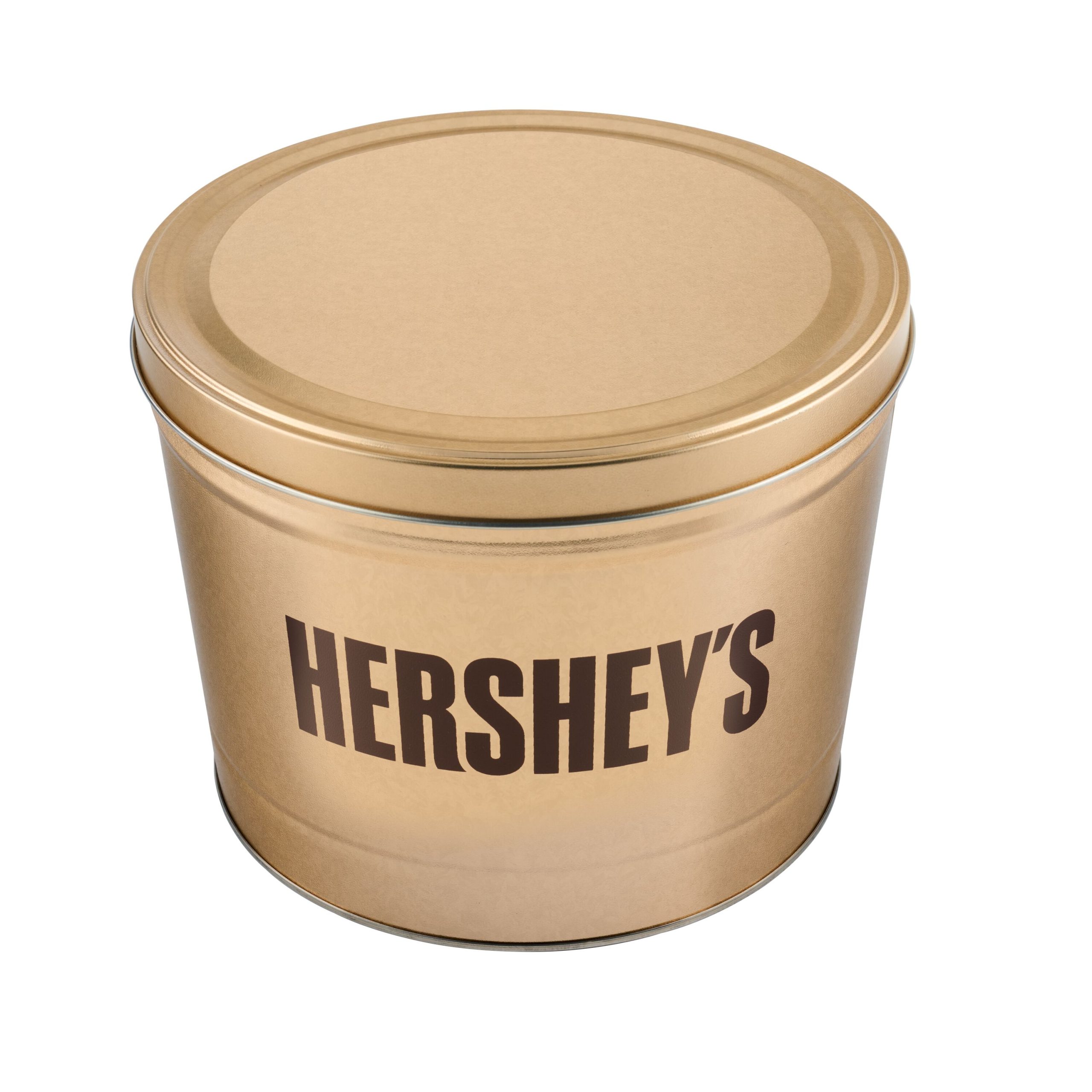 HERSHEY’S Assorted Snack Size Gold Gift Tin, 7 lbs - THE HERSHEY COMPANY